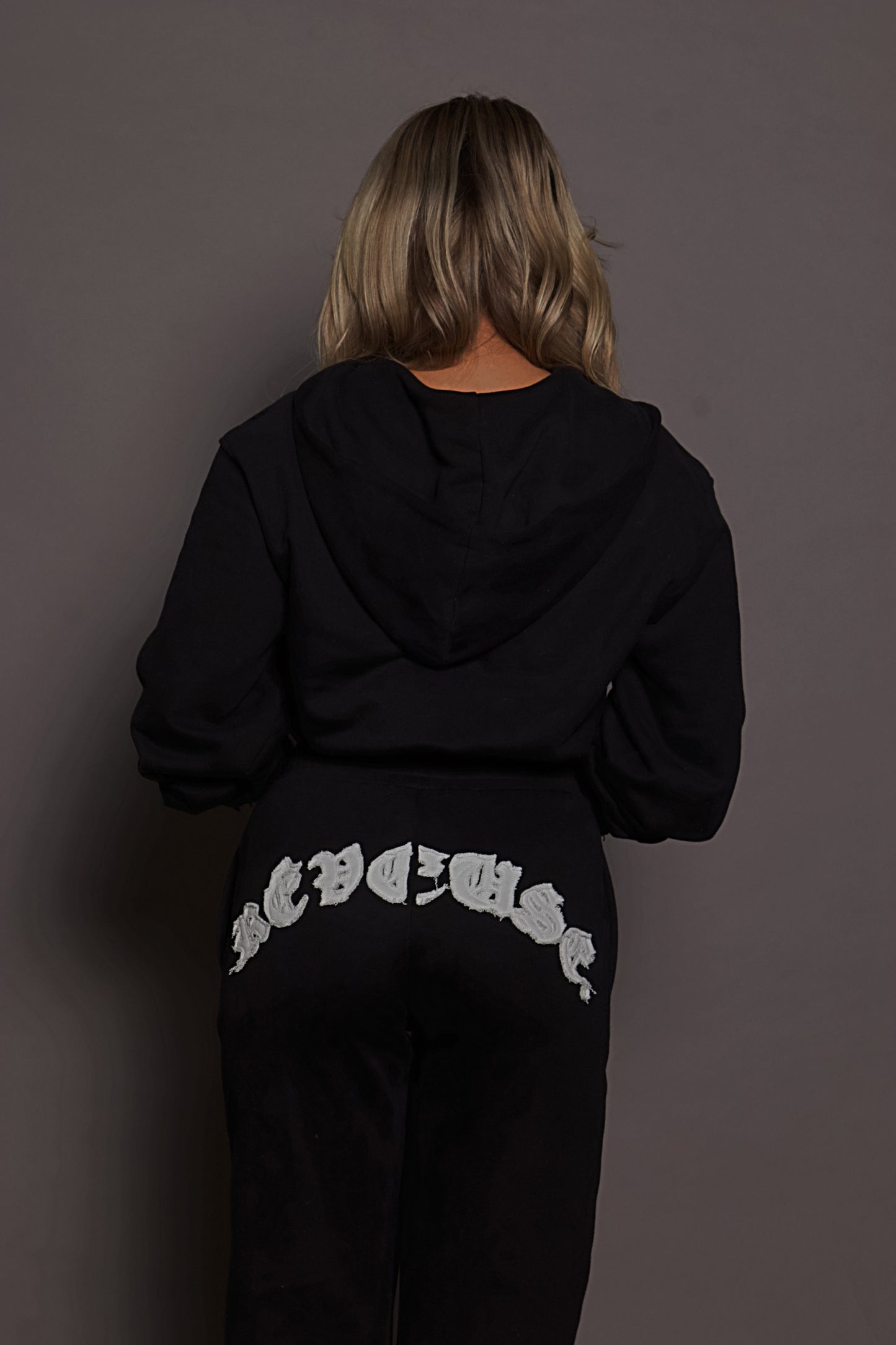 Black Embroidered Logo Joggers