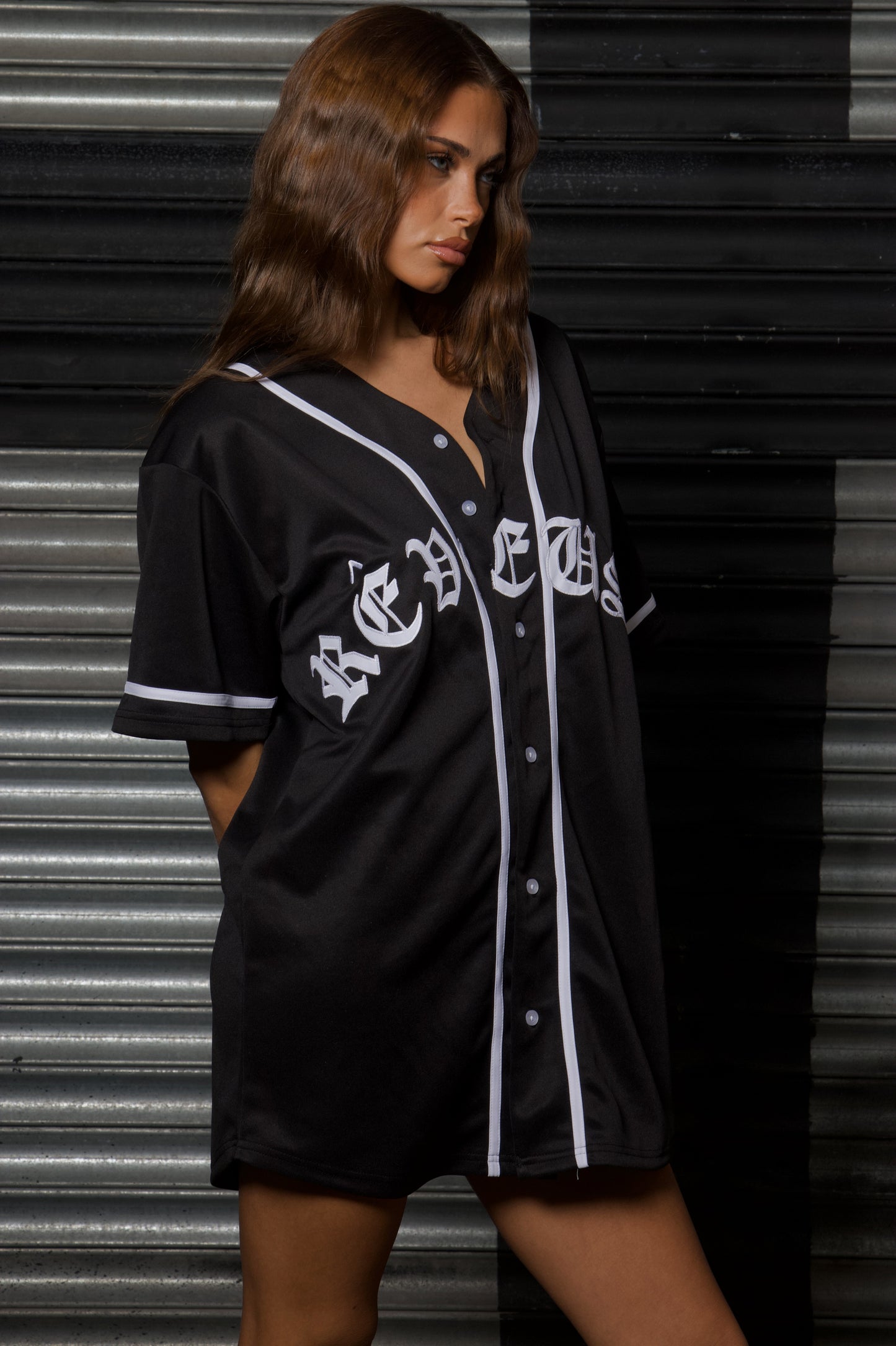 Oversized Baseball T-Shirt Dress