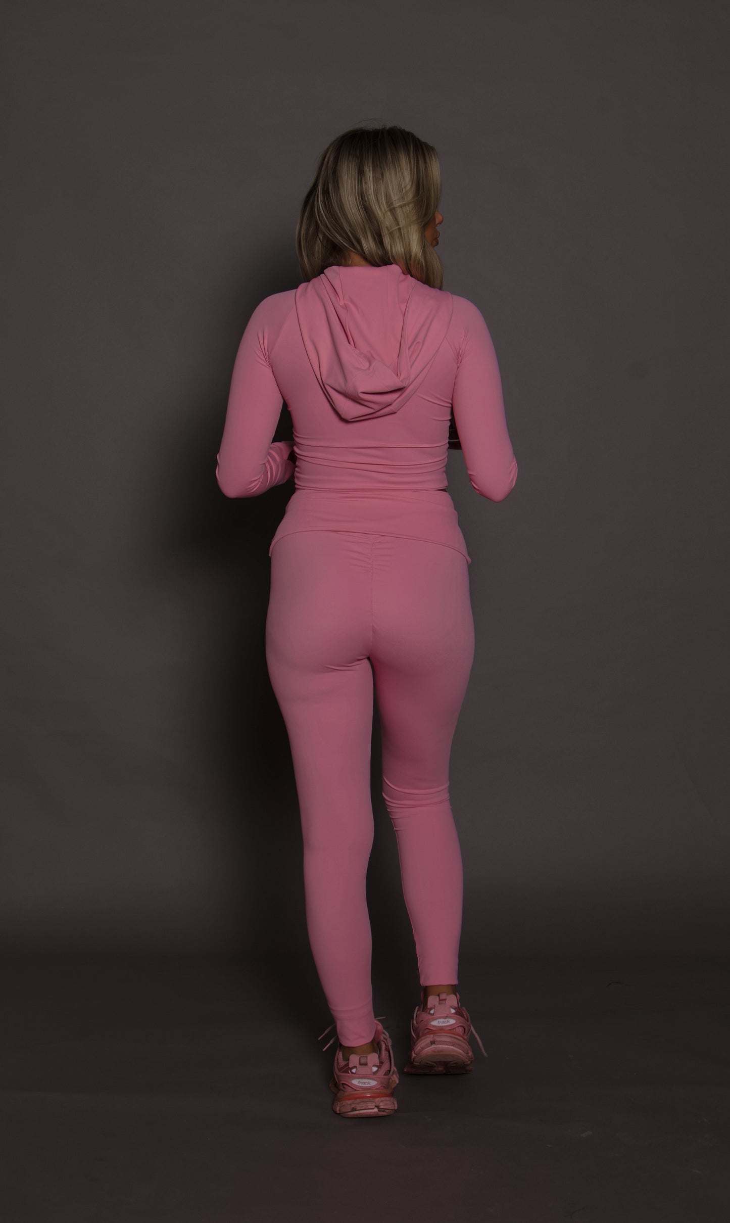 Pink Embroidered Gym Leggings